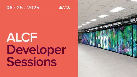 June dev session graphic featuring text and picture of Aurora.