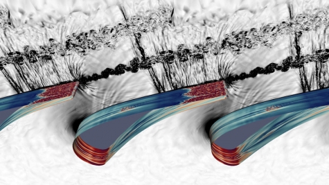 Flow in the transonic turbine inlet guide vane LS89 at Re=1.2 million,