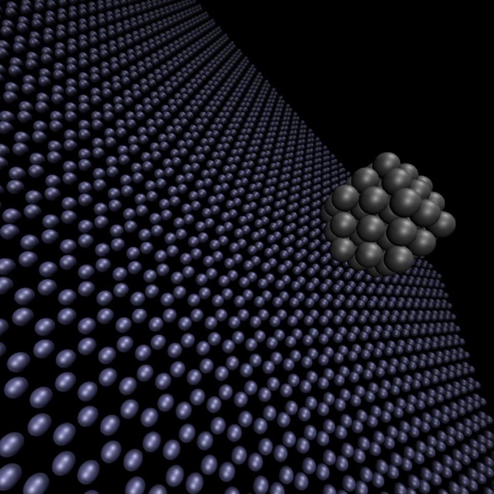 Researchers at Argonne, Purdue, and Oak Ridge are studying the properties of catalytic nanoparticles on graphene supports using Quantum Monte Carlo methods. Researchers at Argonne, Purdue, and Oak Ridge are studying the properties of catalytic nanoparticles on graphene supports using Quantum Monte Carlo methods.