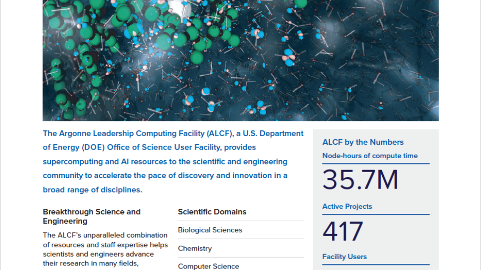 ALCF Overview Fact Sheet