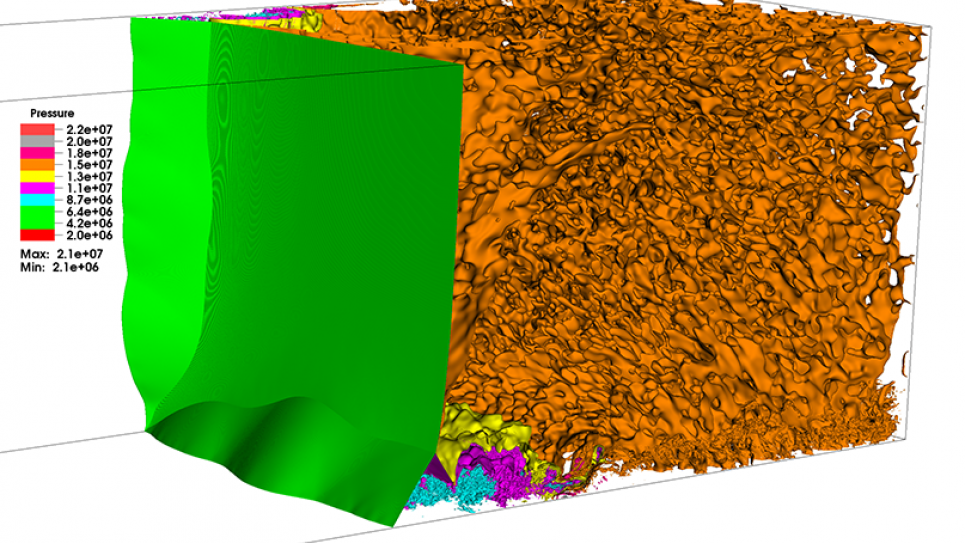 Three-dimensional view of shock reflection in a square tube Three-dimensional view of shock reflection in a square tube