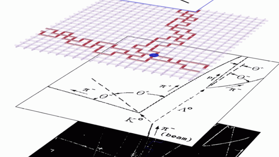 This diagram illustrates the wide range of distance scales that must be understood before the calculations of the decay of a kaon into two pions can be performed. This diagram illustrates the wide range of distance scales that must be understood before the calculations of the decay of a kaon into two pions can be performed.